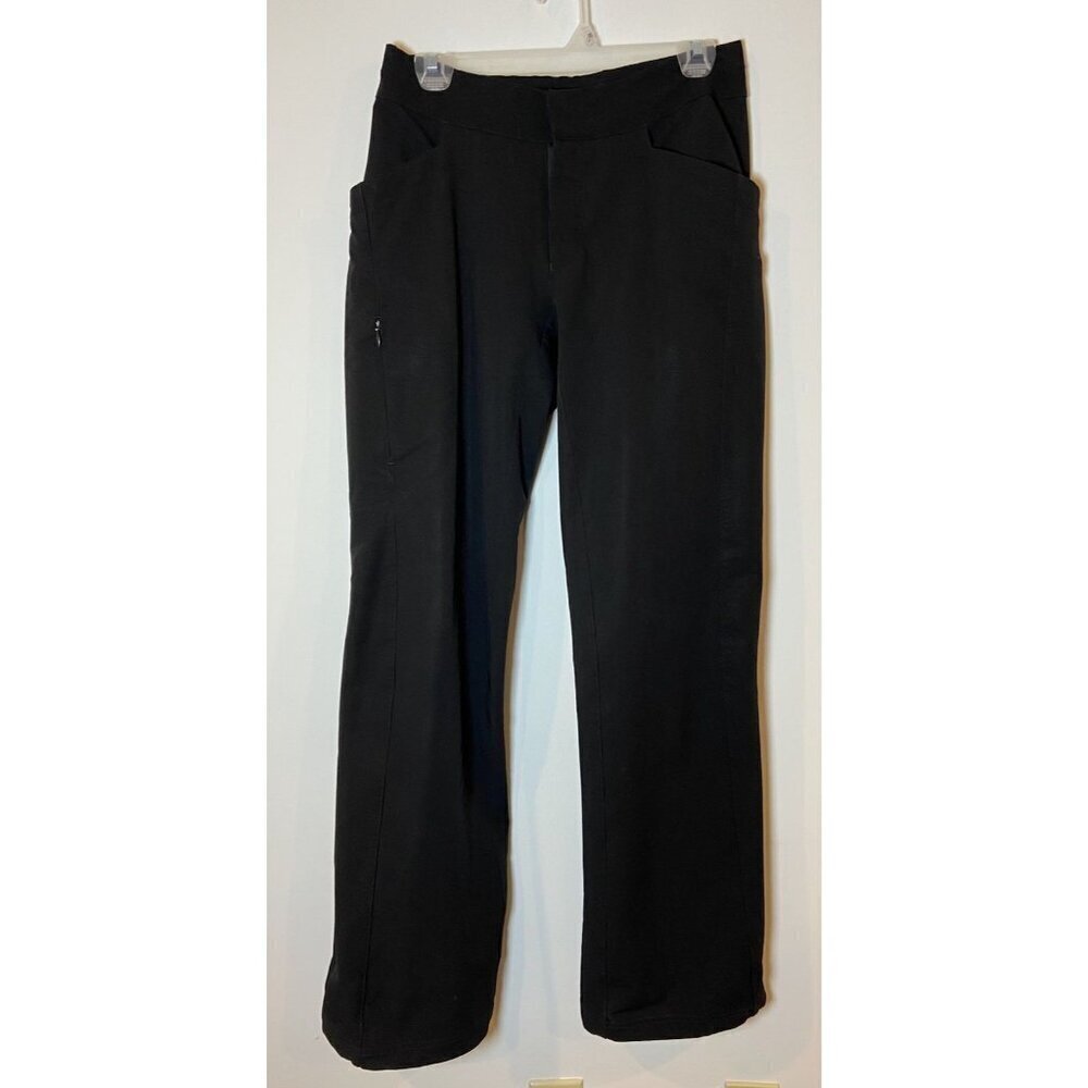 Women's Mountain Hardwear Pants Straight Leg Hiking Outdoor Black Size 6 Long